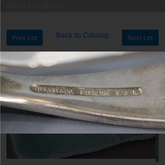 Tiffany & Co. Sterling Silver infant Spoon with Tiffany pouch and gift box - Picture 5 of 7